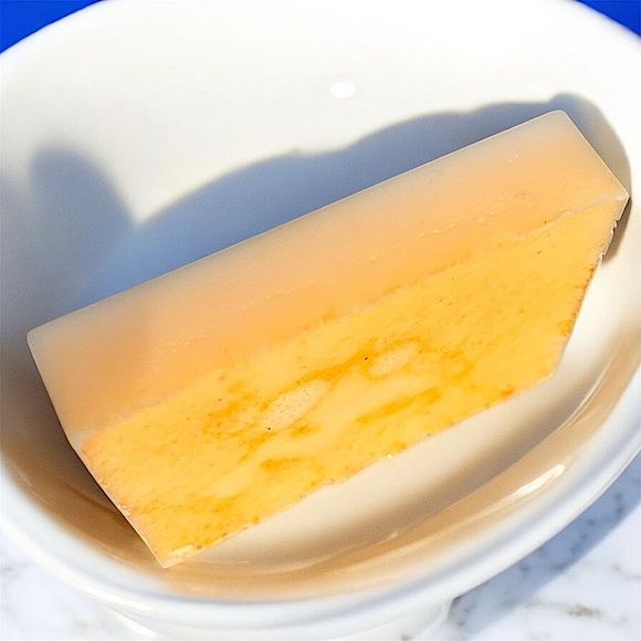 Creamsicle citrus & vanilla HANDMADE soap goat milk & coconut oil 2x3 inch 4oz - Picture 2 of 3